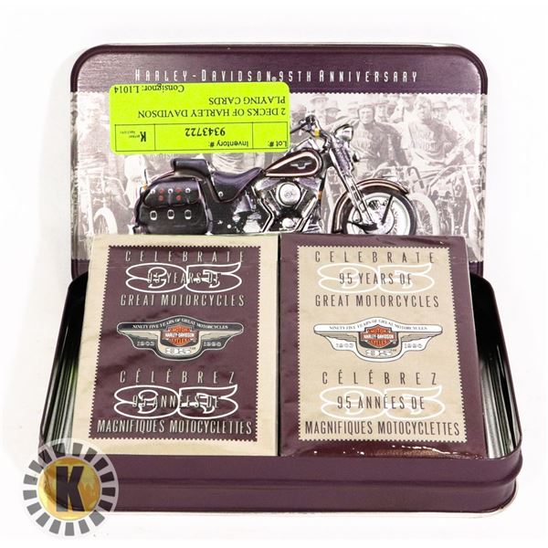 2 NEW DECKS OF HARLEY DAVIDSON PLAYING CARDS