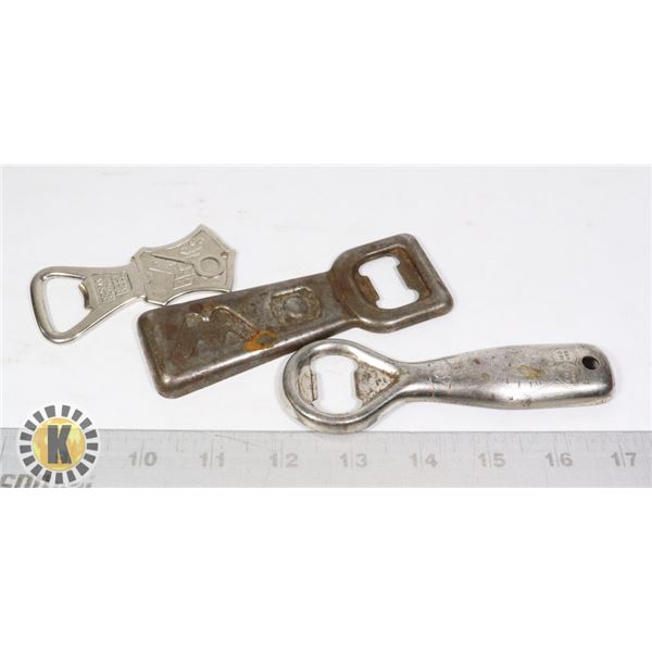 3 X BEER BOTTLE OPENERS LABATT'S OW BECK'S