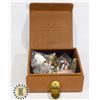 Image 1 : CANADIAN THEMED PINS AND BROWN STORAGE CASE