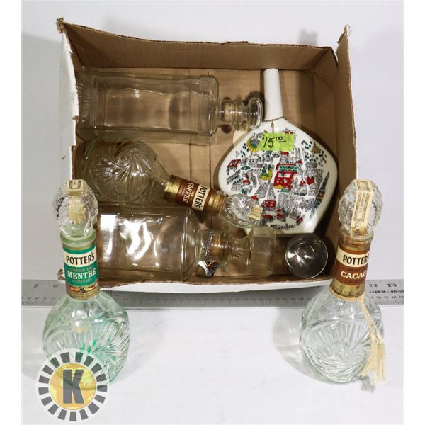 BOX OF 6 LIQUOR BOTTLE