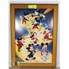 Image 1 : VTG FRAMED MICKEY MOUSE POSTER 15.5" BY 21.5"