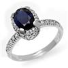 Image 1 : CERTIFIED 2.20 ctw SAPPHIRE & DIAMOND RING WHITE GOLD