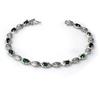 Image 1 : OVERSTOCK 2.62ctw EMERALD & DIAMOND BRACELET 10KT GOLD