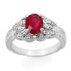 Image 1 : CERTIFIED 2.10ctw RUBY & DIAMOND RING 14KT WHITE GOLD