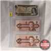 Image 1 : Canada Bills (3): 1973 $1 ; 1986 $2; 1986 $2 (See Pics for Signatures/Serial Numbers)