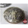 Image 2 : Hesston Buckles (3): NFR 1981; NFR 1982 "All Around Cowboy" ; NFR 25th Anniversary Series 1983