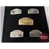 Image 2 : Edmonton Transit System Pin Set (5 Pins) "100 Years 1908-2008" in Case (Case 1-1/8"H x 3-1/2"W x 3-1