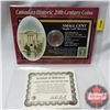 Image 1 : Canada's Historic 20th Century Coins : Small Cent & Stamp - COA (SEE PICS)