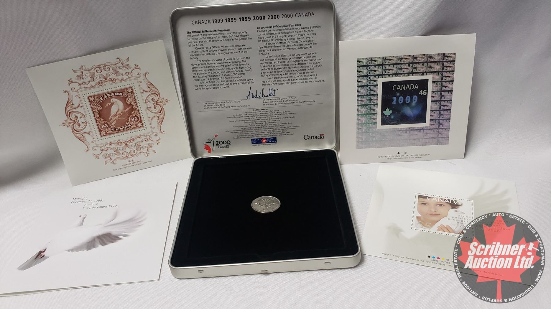 The Official Millennium Keepsake by Canada Post Coin & Stamp Set The Official Millennium Keepsake by Canada Post Coin & Stamp Set