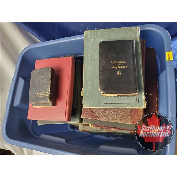 Tote Lot of Antique Books:  45 Hardcovers & 12 Softcovers (Religious, School, and Educational) (SEE.