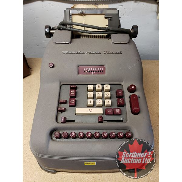 Adding Machine Total Print Remington Rand Electric Adding Machine/Printing Calculator (Made in Canada)