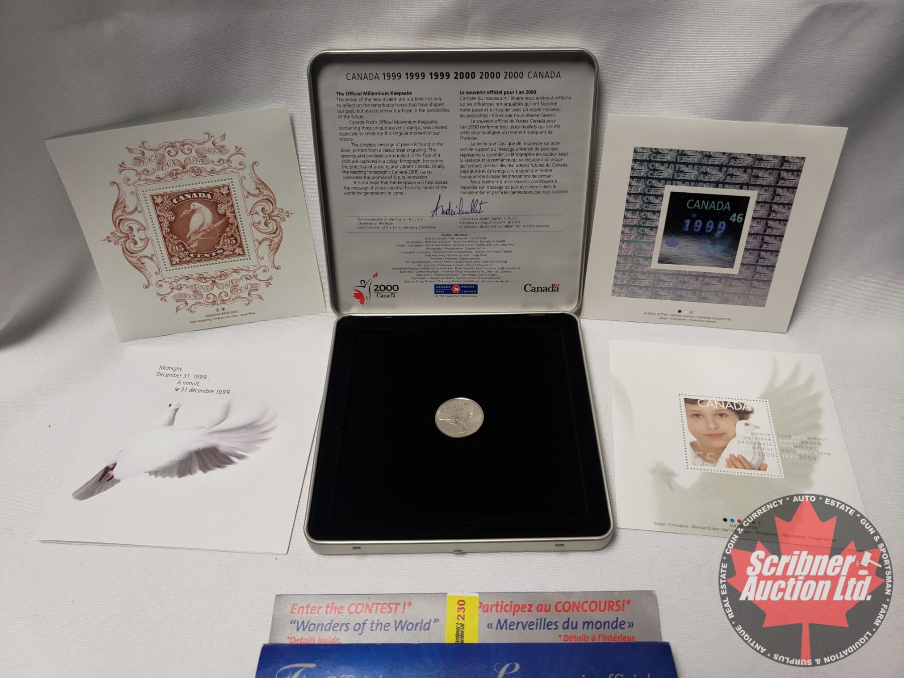 The Official Millennium Keepsake by Canada Post Coin & Stamp Set The Official Millennium Keepsake by Canada Post Coin & Stamp Set