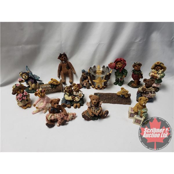 Tray Lot (15):  Boyd's Bears & Friends The Bearstone Collection