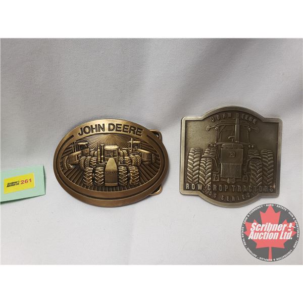 John Deere Belt Buckles (2): 1989 & 1981 (SEE PICS!)