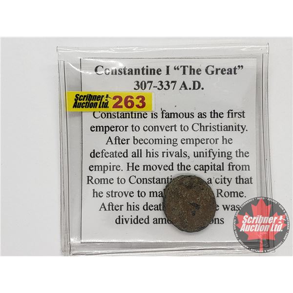 Ancient Coin: Constantine I  The Great  307-337AD