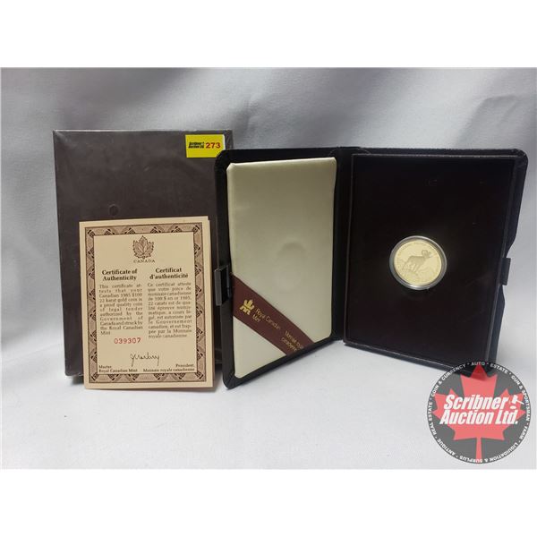 RCM 1985 Canada National Parks $100 Dollar 1/2 Oz Gold Proof Coin COA #039307