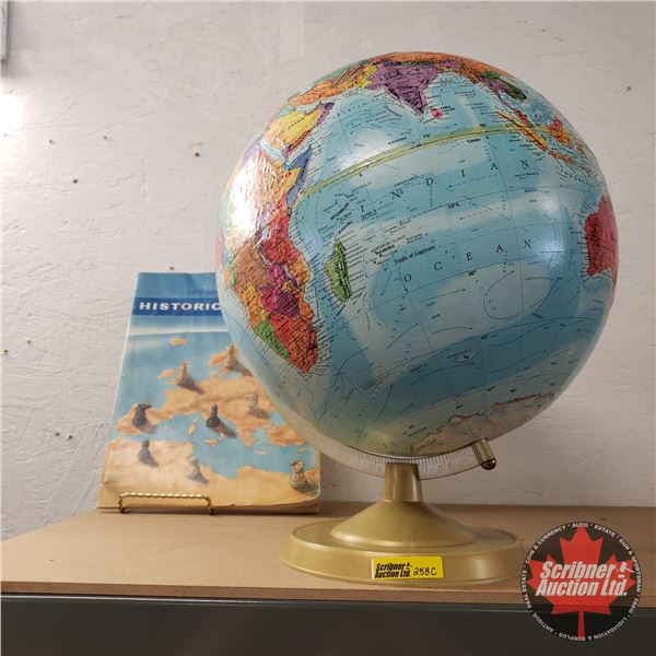 Globe w/Hammonds Historical Atlas