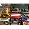 Image 1 : Tool Box Lots:  (w/Wrenches, C-Clamps, Sockets, Ratchet Straps, etc)