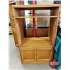 Image 2 : Wooden TV Stand (55"H x 33"W x 22"D)