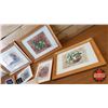 Image 2 : Framed Flower Prints (6) & Small Chalk Markers