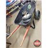 Image 1 : Yardworks Wheel Barrow - 2 Wheel (with Bonus 2 Tires & 3 Rims)!! (SEE PICS!)