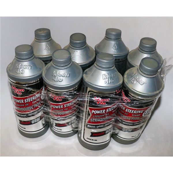 8 BOTTLES KLEEN FLO POWER STEERING FLUID 500ML