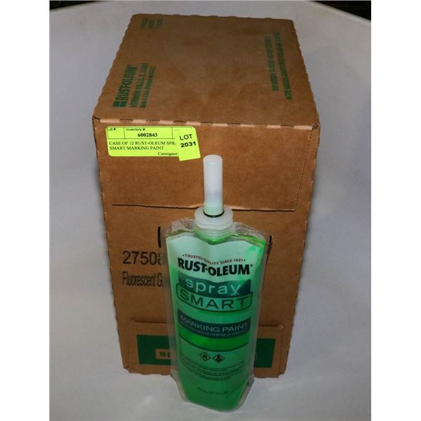 CASE OF 12 RUST-OLEUM SPRAY SMART MARKING PAINT