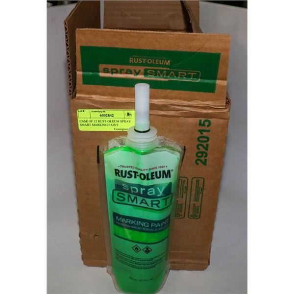 CASE OF 12 RUST-OLEUM SPRAY SMART MARKING PAINT