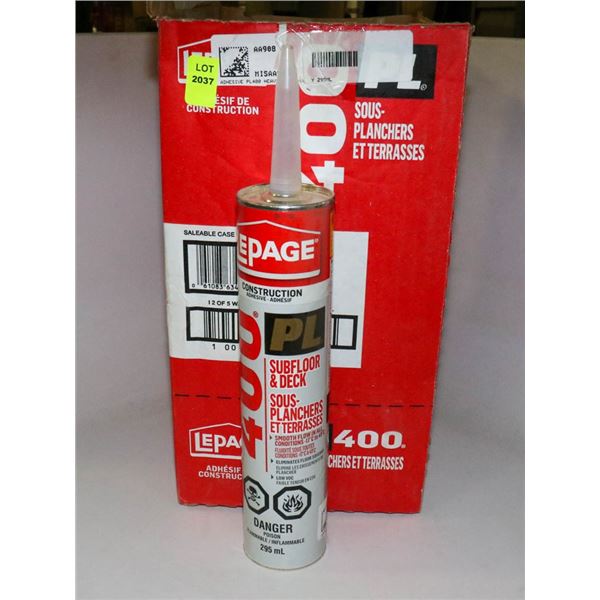 CASE OF 10 LEPAGE 400PL SILICONE SUBFLOOR AND