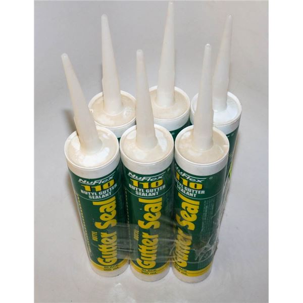 6 TUBES OF NEW FLEX GUTTER SEAL BLACK