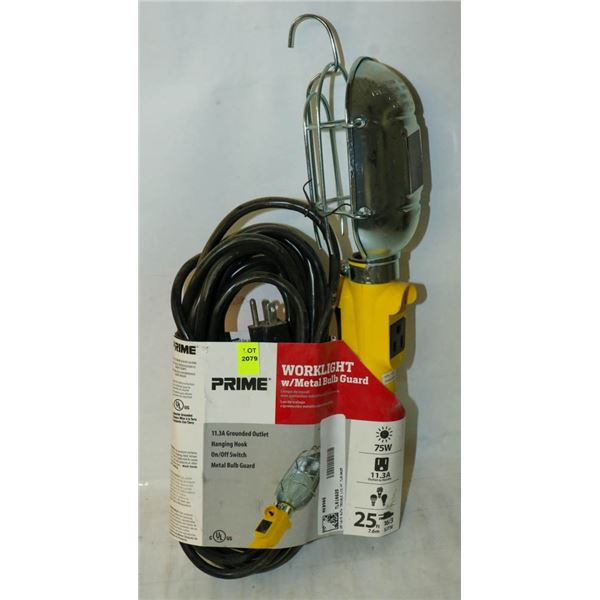 PRIME WORK LIGHT WITH METAL GUARD 25'
