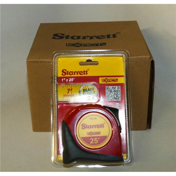 CASE OF 6 STARRETT EXACT 25' TAPE MEASURES