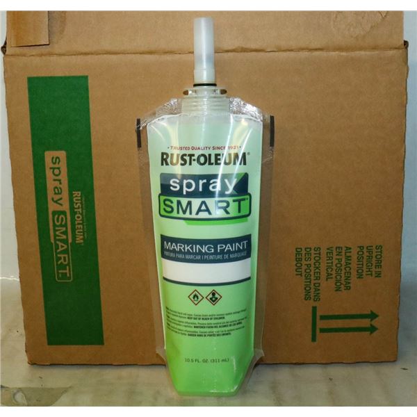 CASE OF 12 RUST-OLEUM SPRAY SMART MARKING PAINT