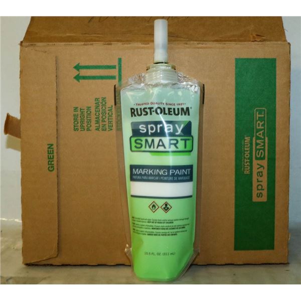 CASE OF 12 RUST-OLEUM SPRAY SMART MARKING PAINT
