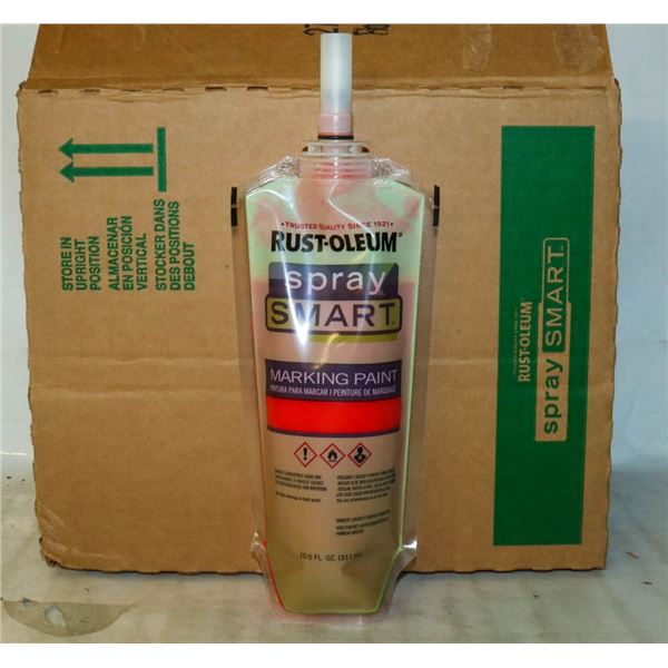 CASE OF 12 RUST-OLEUM SPRAY SMART MARKING PAINT