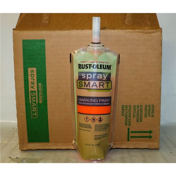 CASE OF 12 RUST-OLEUM SPRAY SMART MARKING PAINT