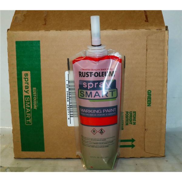 CASE OF 12 RUST-OLEUM SPRAY SMART MARKING PAINT