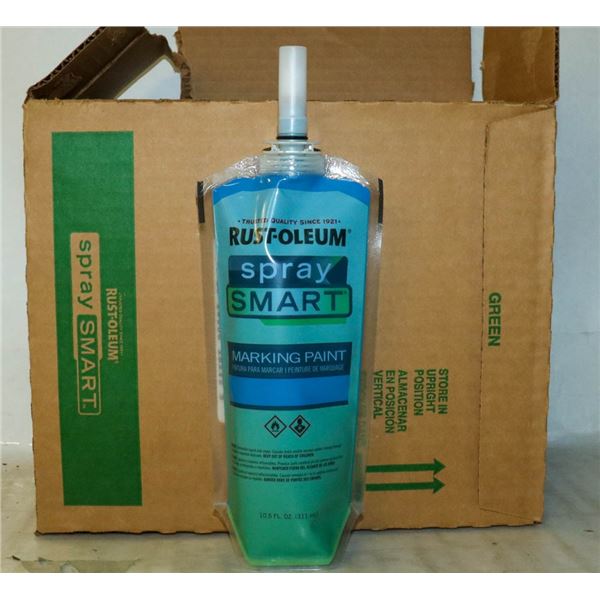 CASE OF 12 RUST-OLEUM SPRAY SMART MARKING PAINT