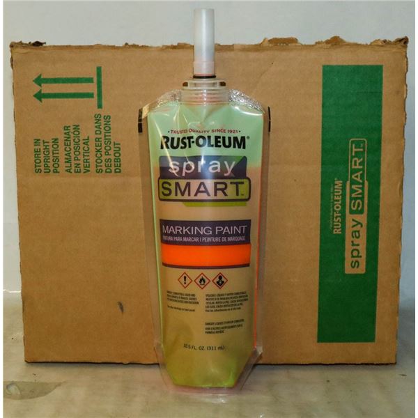 CASE OF 12 RUST-OLEUM SPRAY SMART MARKING PAINT