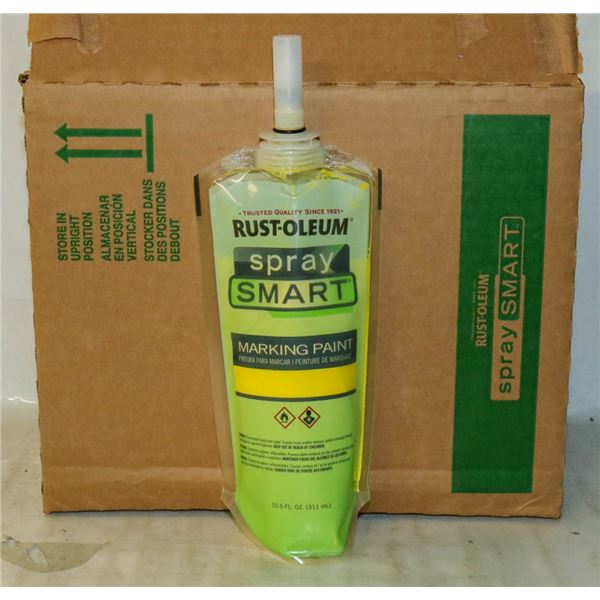 CASE OF 12 RUST-OLEUM SPRAY SMART MARKING PAINT
