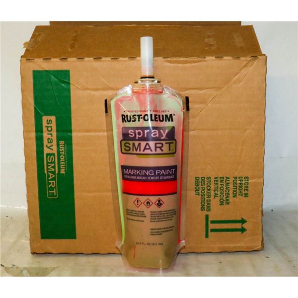 CASE OF 12 RUST-OLEUM SPRAY SMART MARKING PAINT