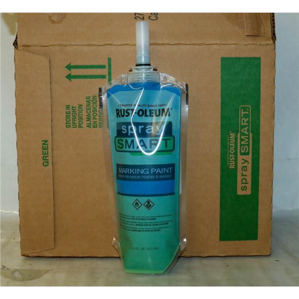 CASE OF 12 RUST-OLEUM SPRAY SMART MARKING PAINT