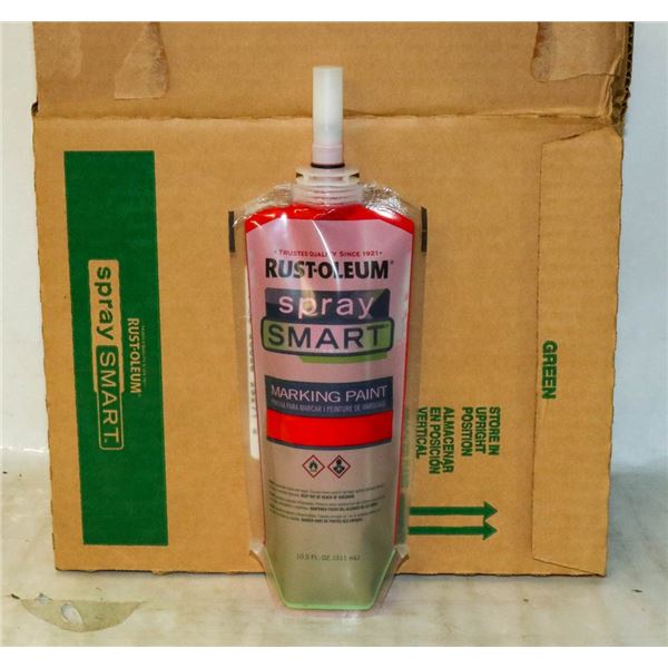 CASE OF 12 RUST-OLEUM SPRAY SMART MARKING PAINT