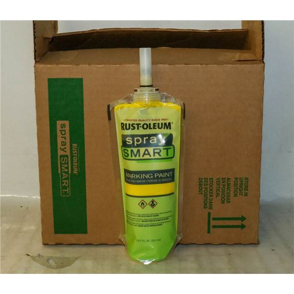 CASE OF 12 RUST-OLEUM SPRAY SMART MARKING PAINT
