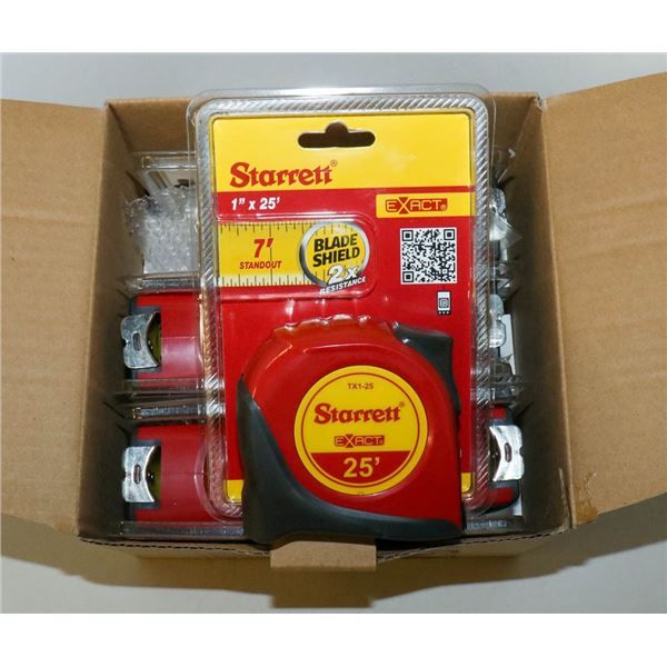 CASE OF 6 STARRETT EXACT 25' TAPE MEASURES