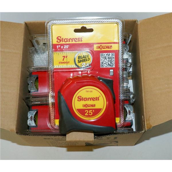 CASE OF 6 STARRETT EXACT 25' TAPE MEASURES