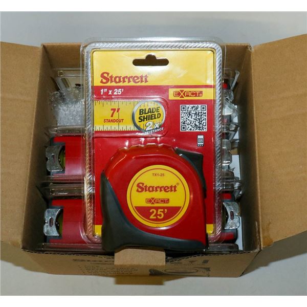 CASE OF 6 STARRETT EXACT 25' TAPE MEASURES