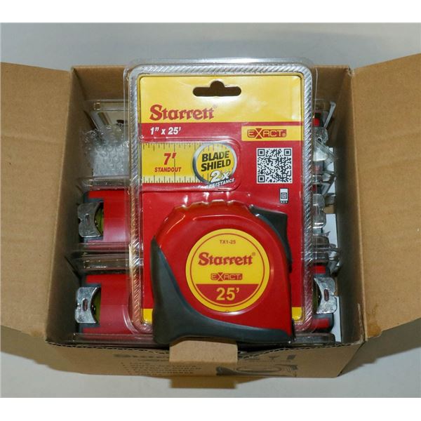 CASE OF 6 STARRETT EXACT 25' TAPE MEASURES