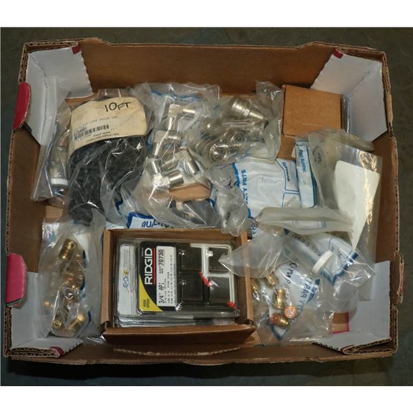 FLAT OF ASSORTED FITTINGS/PARTS
