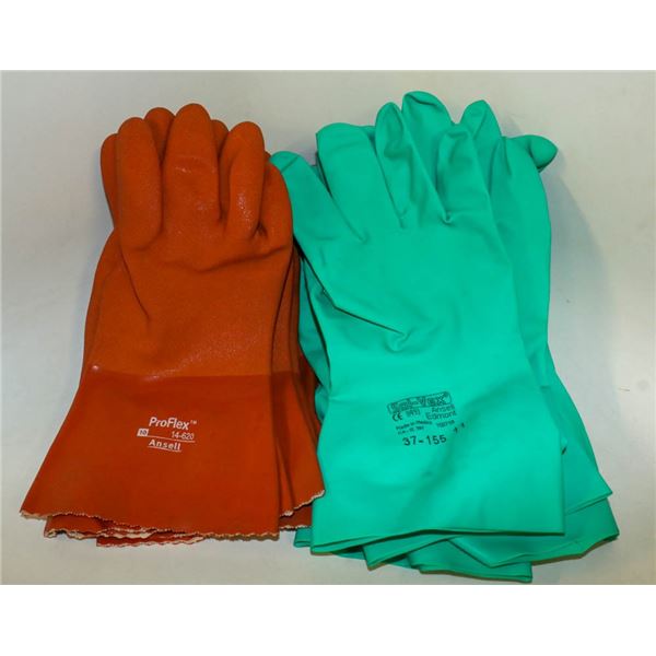 ANSELL LOT OF WORK GLOVES PROFLEX AND SOL-VEX